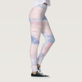 Abstracte blindheid en blauwe verf lijnen leggings (Rechts)