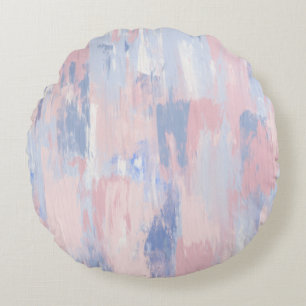 Abstracte blindheid en blauwe verf lijnen rond kussen