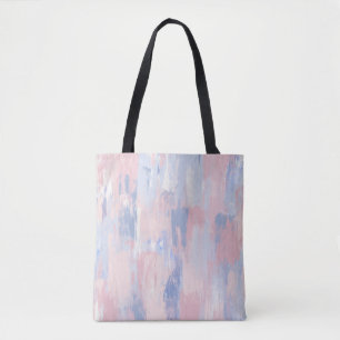 Abstracte blindheid en blauwe verf lijnen tote bag