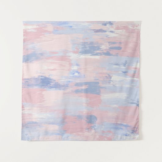 Abstracte blindheid en blauwe verf lijnen wandkleed (Voorkant (horizontaal))