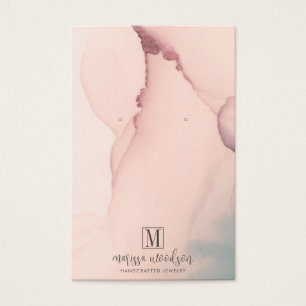 Abstracte blindroze die juwelen-beeldschermKaart v Visitekaartje