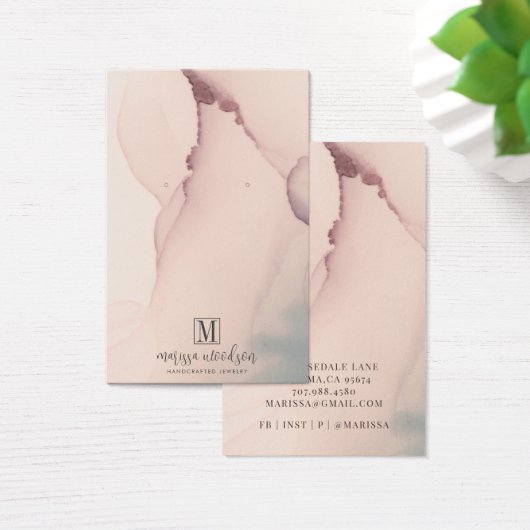 Abstracte blindroze die juwelen-beeldschermKaart v Visitekaartje (Bureau)