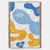 Abstracte Blobby's Blauwe Gele Drijgstrook Deken (Voorkant Verticaal)