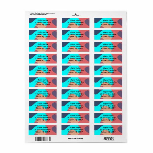 Abstracte Blobs Etiket (Full Sheet)