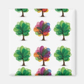 Abstracte bloeiende bomen magneet (Voorkant)