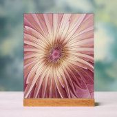 Abstracte bloeiende fractale kunst en schaduwen va acryl bord (Neutraal)