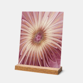 Abstracte bloeiende fractale kunst en schaduwen va acryl bord