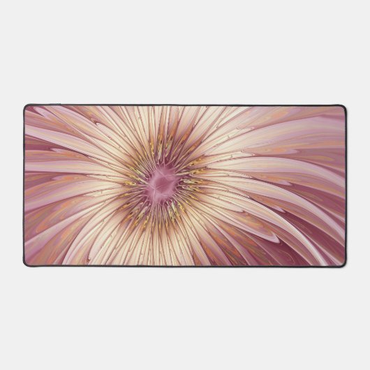 Abstracte bloeiende fractale kunst en schaduwen va bureaumat (Voorkant)