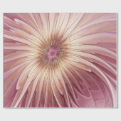 Abstracte bloeiende fractale kunst en schaduwen va cadeaupapier (Vlak)