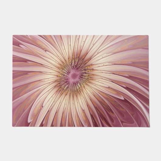 Abstracte bloeiende fractale kunst en schaduwen va deurmat (Voorkant)