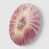 Abstracte bloeiende fractale kunst en schaduwen va grote klok (Hoek)