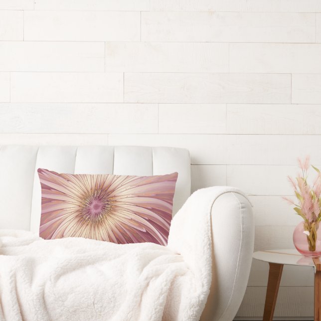 Abstracte bloeiende fractale kunst en schaduwen va kussen (Bank)