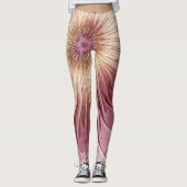 Abstracte bloeiende fractale kunst en schaduwen va leggings (Voorkant)