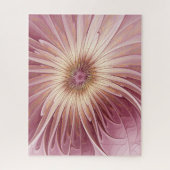 Abstracte bloeiende fractale kunst en schaduwen va legpuzzel (Verticaal)