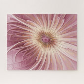 Abstracte bloeiende fractale kunst en schaduwen va legpuzzel (Horizontaal)