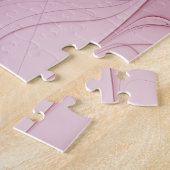 Abstracte bloeiende fractale kunst en schaduwen va legpuzzel (Zijkant)