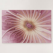 Abstracte bloeiende fractale kunst en schaduwen va legpuzzel (Horizontaal)