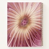 Abstracte bloeiende fractale kunst en schaduwen va notitieboek (Achterkant)
