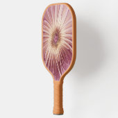 Abstracte bloeiende fractale kunst en schaduwen va pickleball paddle (Links)