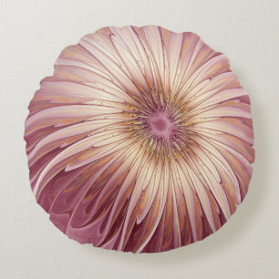 Abstracte bloeiende fractale kunst en schaduwen va rond kussen