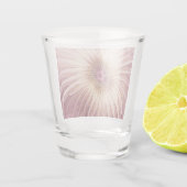 Abstracte bloeiende fractale kunst en schaduwen va shot glas (Achterkant)