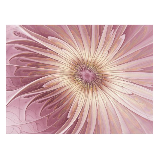 Abstracte bloeiende fractale kunst en schaduwen va tafelkleed (Voorkant (Horizontaal))