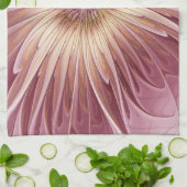 Abstracte bloeiende fractale kunst en schaduwen va theedoek (Gevouwen)