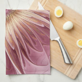 Abstracte bloeiende fractale kunst en schaduwen va theedoek (Quarter Fold)