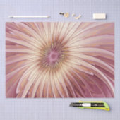 Abstracte bloeiende fractale kunst en schaduwen va tissuepapier (Craft)