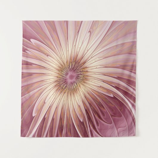 Abstracte bloeiende fractale kunst en schaduwen va wandkleed (Voorkant)