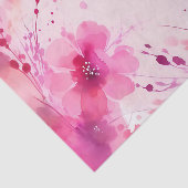 Abstracte bloeiende Waterverf roze Tissuepapier (Detail)