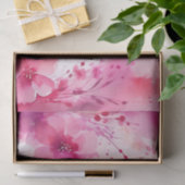 Abstracte bloeiende Waterverf roze Tissuepapier (Geschenk)