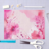 Abstracte bloeiende Waterverf roze Tissuepapier (Craft)