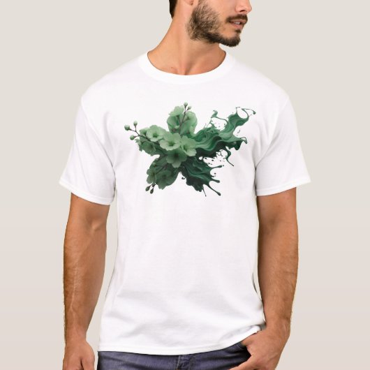 ABSTRACTE BLOEM 34 Trendy Modeprint T-shirt (Voorkant)
