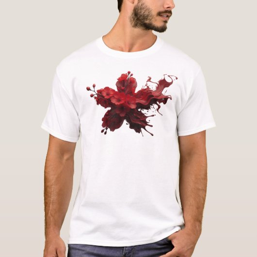 ABSTRACTE BLOEM 35 Maatwerk Shirt Ontwerp (Voorkant)