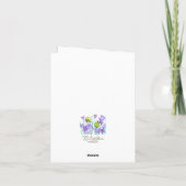 Abstracte bloem botanische blanco notitiekaart (Achterkant)
