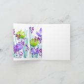 Abstracte bloem botanische blanco notitiekaart (Binnen)