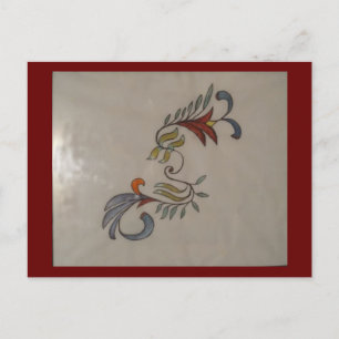 abstracte bloem, briefkaart