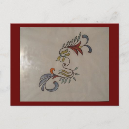 abstracte bloem, briefkaart (Voorkant)