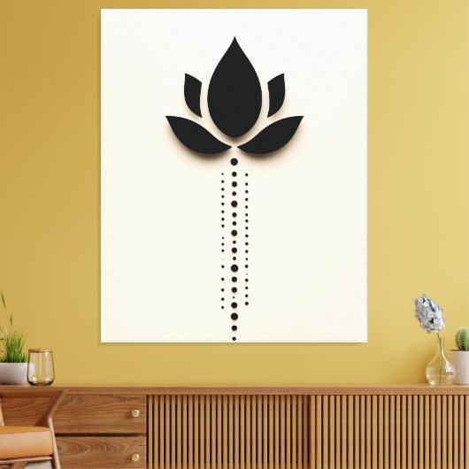 Abstracte bloem canvas afdruk (Insitu (Woonkamer))