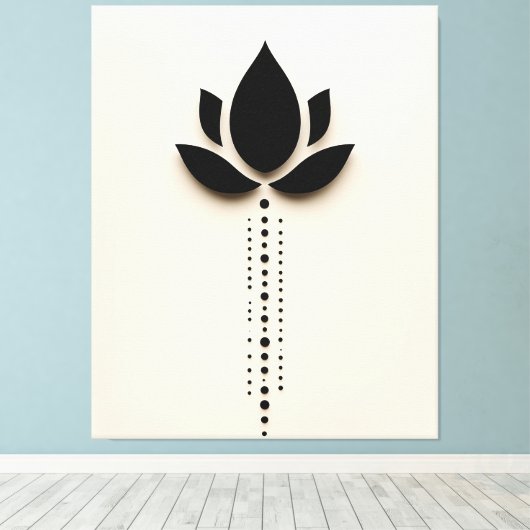 Abstracte bloem canvas afdruk (Insitu (Houten vloer))