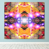 Abstracte Bloem Canvas Afdruk (Insitu (Houten vloer))