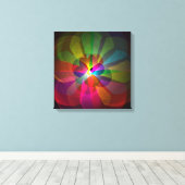 Abstracte bloem canvas afdruk (Insitu (Houten vloer))