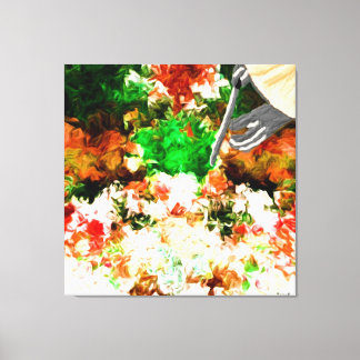 Abstracte bloem canvas afdruk