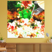 Abstracte bloem canvas afdruk (Insitu (Woonkamer))