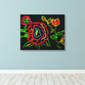 Abstracte bloem canvas afdruk (Insitu (Houten vloer))