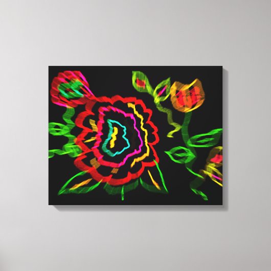 Abstracte bloem canvas afdruk (Voorkant)