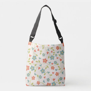 Abstracte bloem crossbody tas