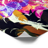 Abstracte bloem en kleurrijk dierpatroon poster (Hoek)