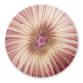 Abstracte bloem fractale kunst & tinten van bordea keramische knop